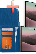 NoXx NoXx iPhone Duo Hoesje Bookcase Met Screenprotector - Donkerblauw
