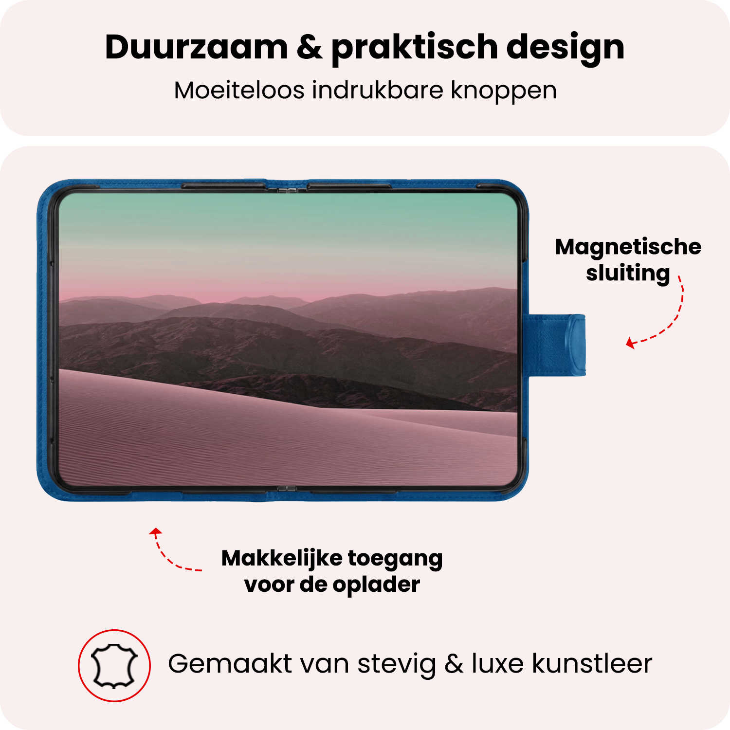 NoXx NoXx iPhone Duo Hoesje Bookcase Met Screenprotector - Donkerblauw