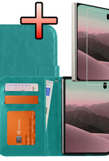 NoXx NoXx iPhone Duo Hoesje Bookcase Met Screenprotector - Turquoise