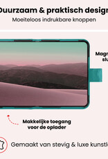 NoXx NoXx iPhone Duo Hoesje Bookcase Met Screenprotector - Turquoise