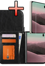 NoXx NoXx iPhone Duo Hoesje Bookcase Met Screenprotector - Zwart
