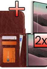 NoXx NoXx iPhone Duo Hoesje Bookcase Met 2x Screenprotector - Bruin