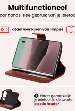NoXx NoXx iPhone Duo Hoesje Bookcase Met 2x Screenprotector - Bruin