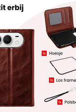 NoXx NoXx iPhone Duo Hoesje Bookcase Met 2x Screenprotector - Bruin