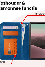 NoXx NoXx iPhone Duo Hoesje Bookcase Met 2x Screenprotector - Donkerblauw
