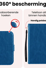 NoXx NoXx iPhone Duo Hoesje Bookcase Met 2x Screenprotector - Donkerblauw