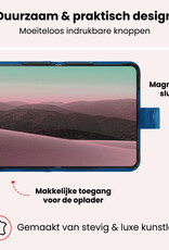 NoXx NoXx iPhone Duo Hoesje Bookcase Met 2x Screenprotector - Donkerblauw