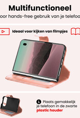 NoXx NoXx iPhone Duo Hoesje Bookcase Met 2x Screenprotector - Rose Goud