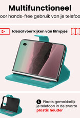NoXx NoXx iPhone Duo Hoesje Bookcase Met 2x Screenprotector - Turquoise