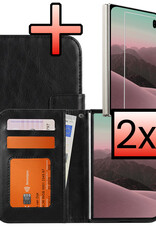 NoXx NoXx iPhone Duo Hoesje Bookcase Met 2x Screenprotector - Zwart