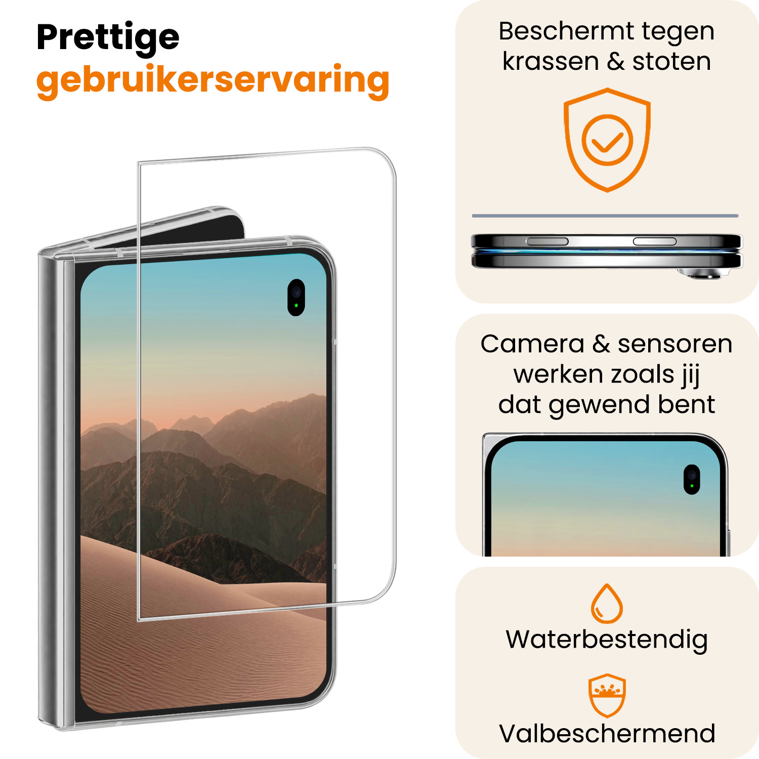 Nomfy Nomfy iPhone Duo Screenprotector Glas Met Dichte Notch