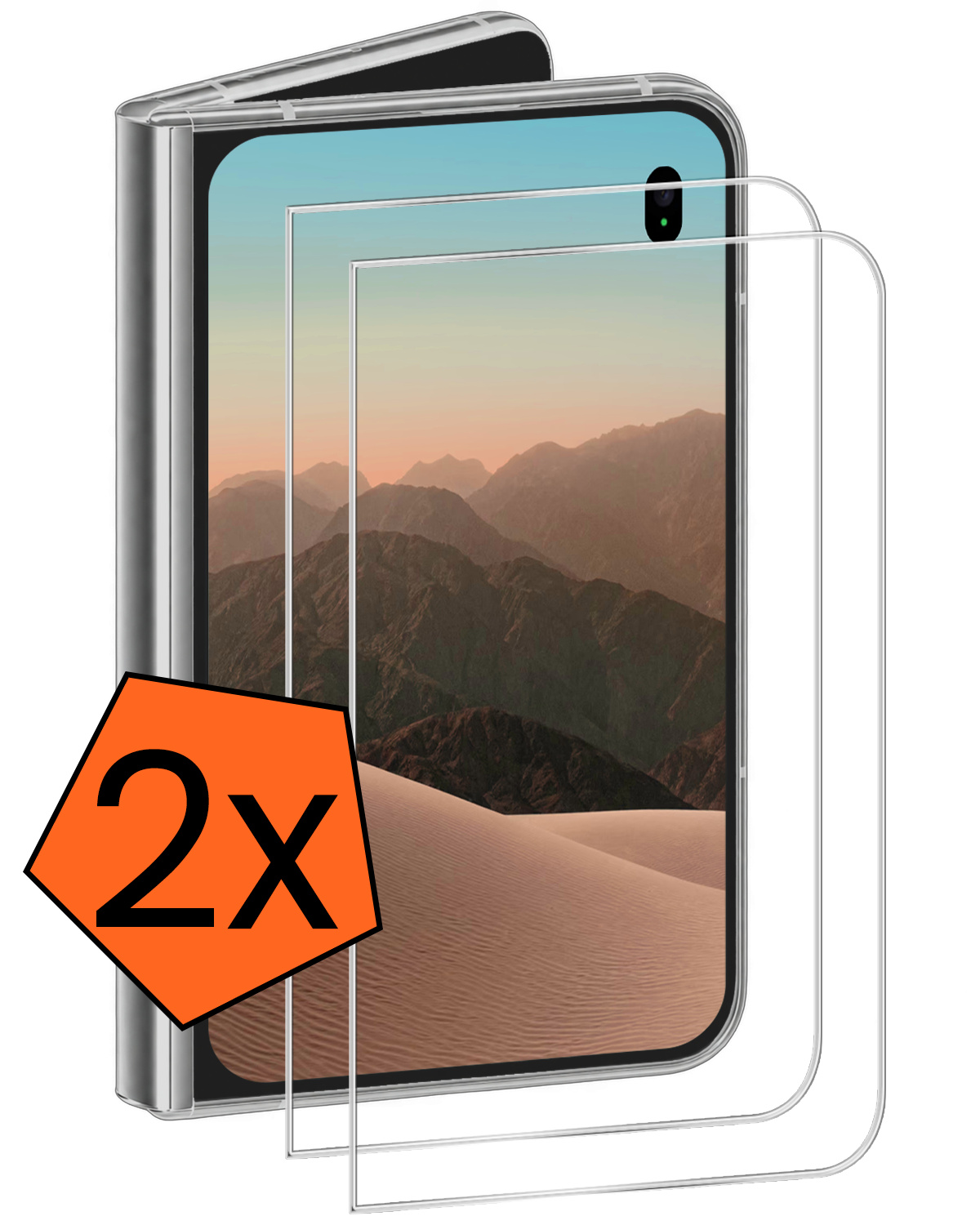 Nomfy Nomfy iPhone Duo Screenprotector Glas Met Dichte Notch - 2 PACK