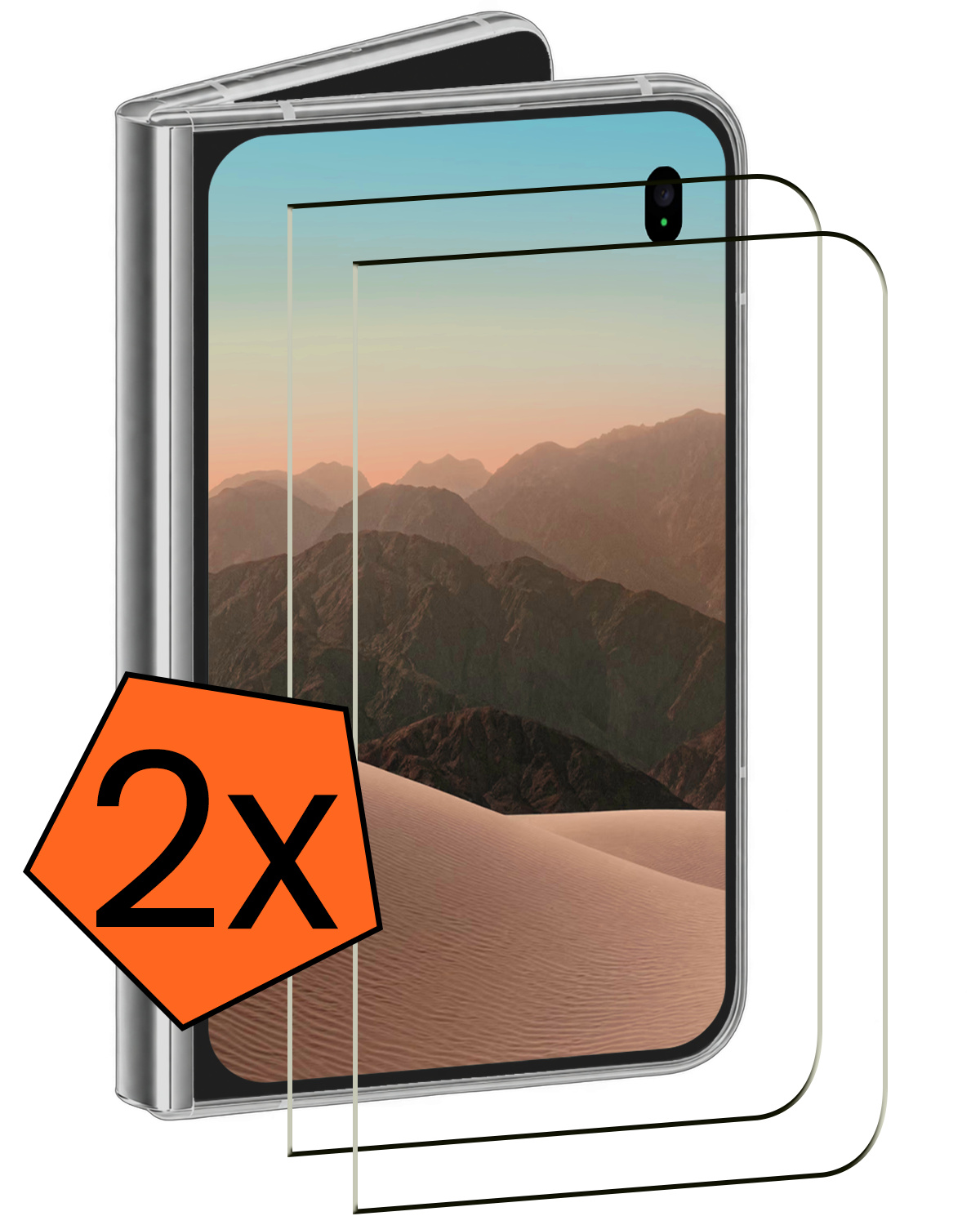 Nomfy Nomfy iPhone Duo Screenprotector Glas Full Cover 2D - 2 PACK