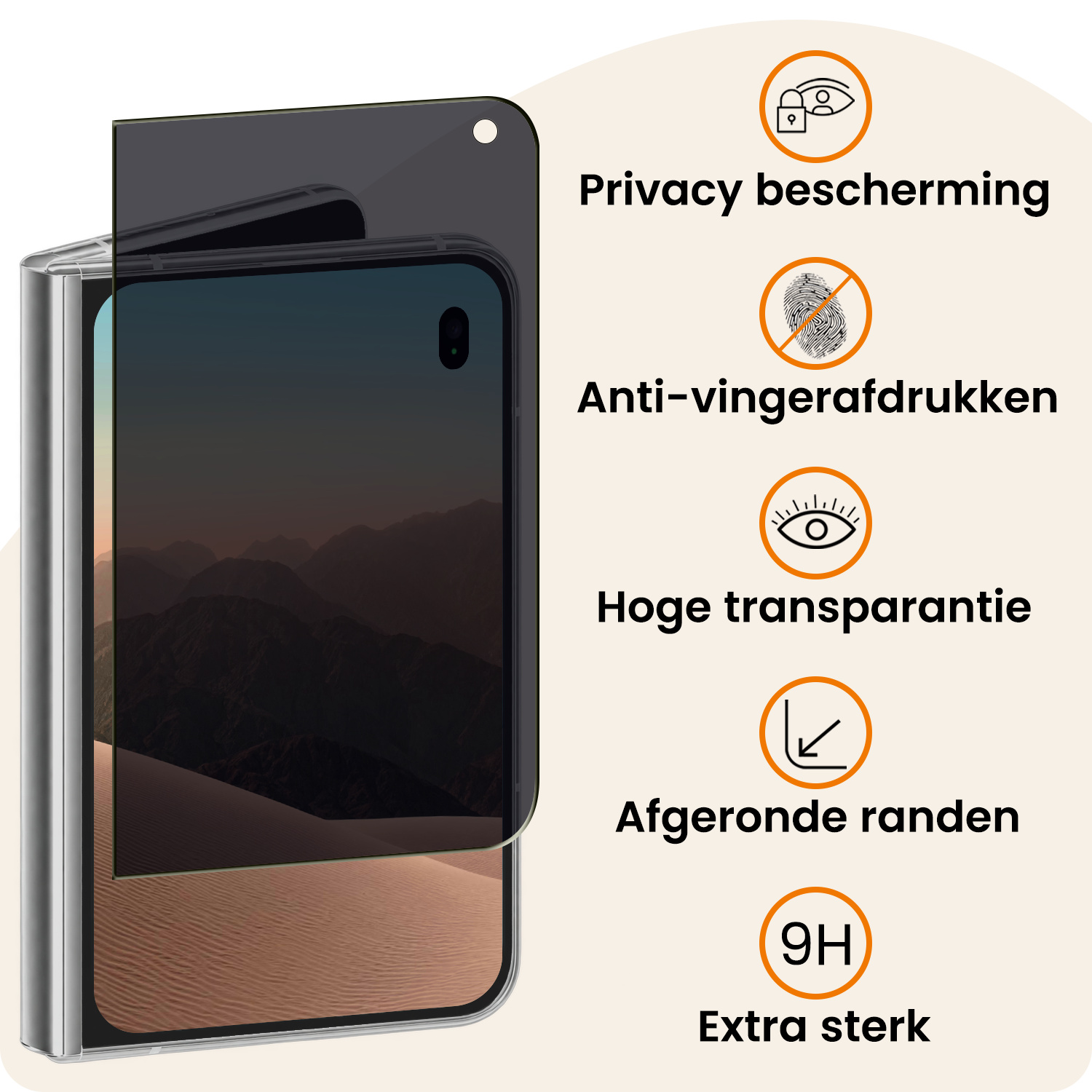 Nomfy Nomfy iPhone Duo Screenprotector Glas Privacy