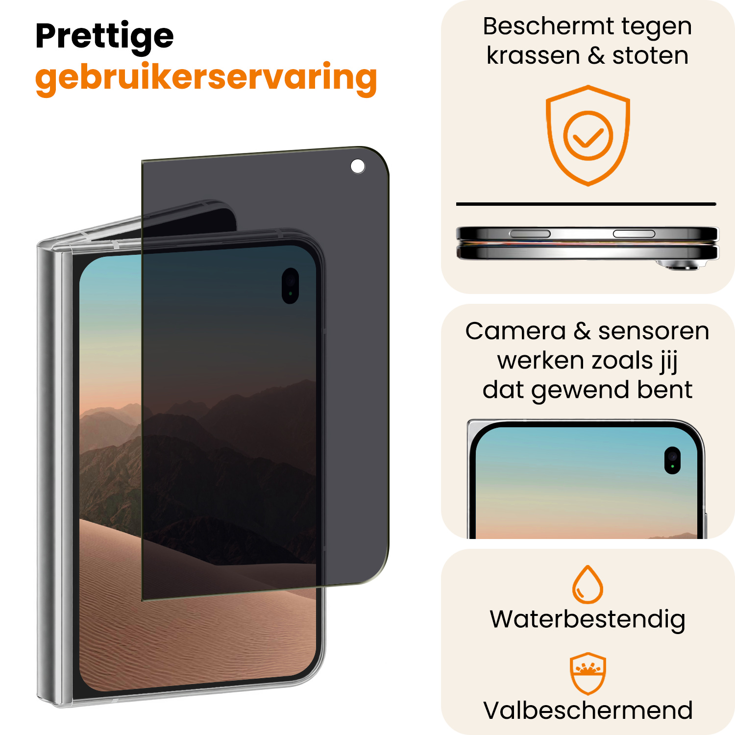 Nomfy Nomfy iPhone Duo Screenprotector Glas Privacy