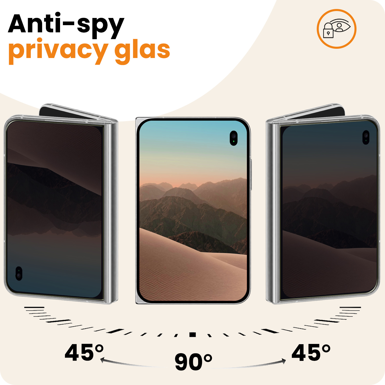 Nomfy Nomfy iPhone Duo Screenprotector Glas Privacy - 3 PACK