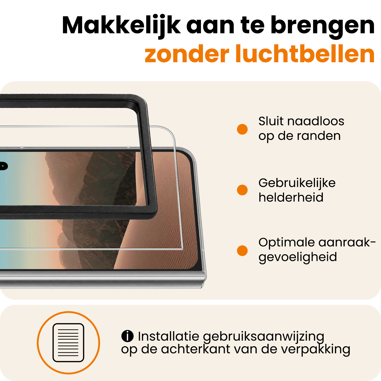 Nomfy Nomfy iPhone Duo Screenprotector Met Installatieframe