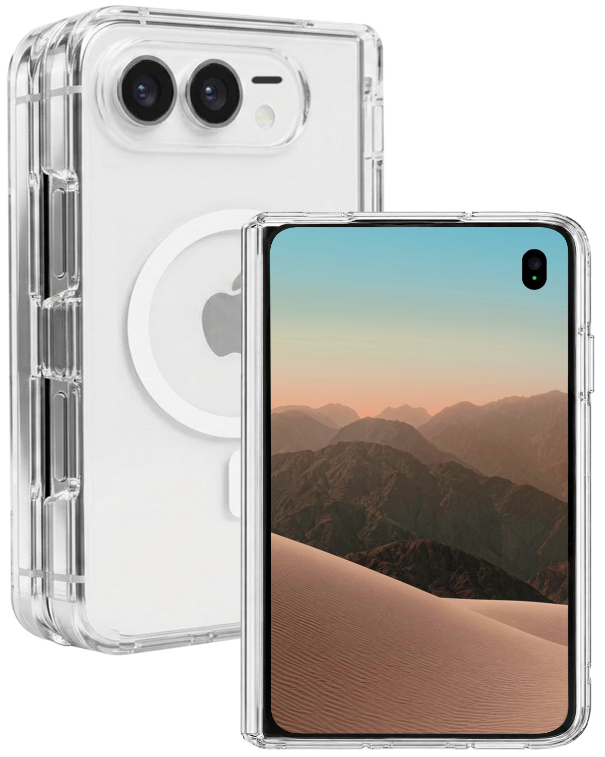 Nomfy Nomfy iPhone Duo Magsafe Hoesje - Transparant