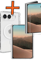 Nomfy Nomfy iPhone Duo Magsafe Hoesje Transparant Met Screenprotector