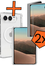 Nomfy Nomfy iPhone Duo Magsafe Hoesje Transparant Met 2x Screenprotector