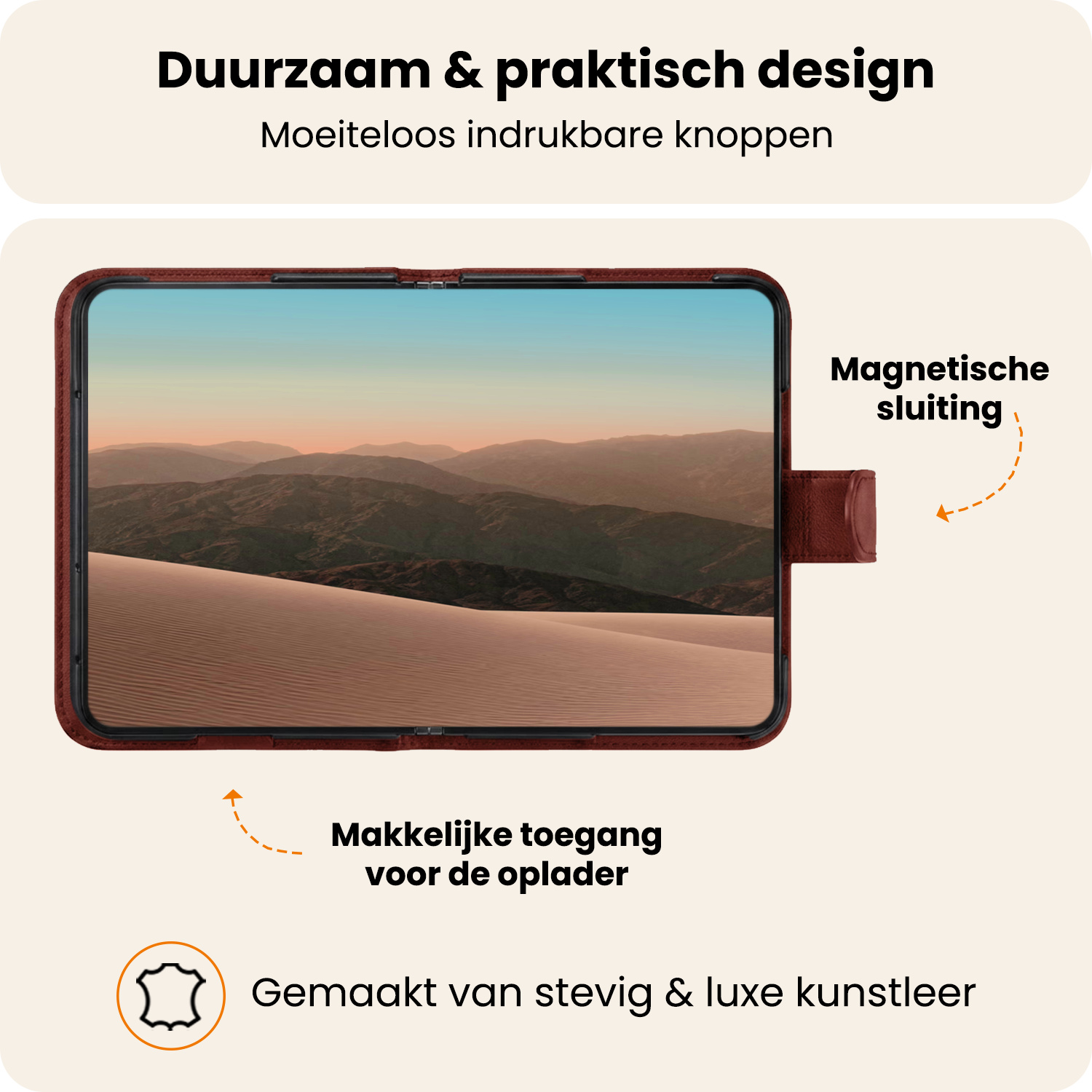 Nomfy Nomfy iPhone Duo Hoesje Bookcase - Bruin