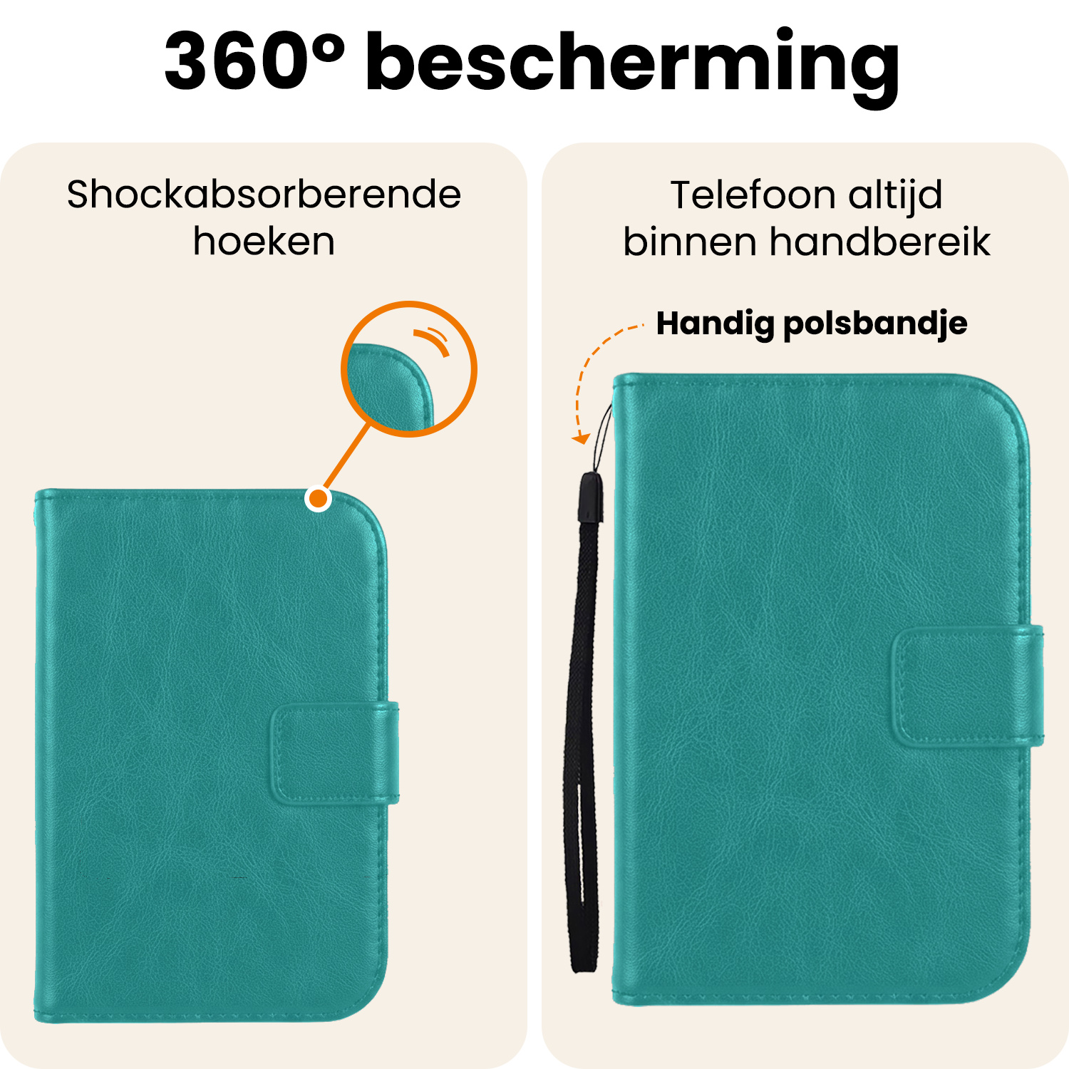 Nomfy Nomfy iPhone Duo Hoesje Bookcase - Turquoise