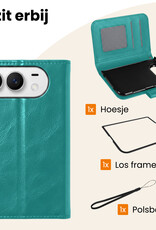Nomfy Nomfy iPhone Duo Hoesje Bookcase - Turquoise