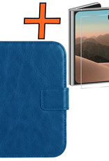 Nomfy Nomfy iPhone Duo Hoesje Bookcase Met Screenprotector - Donkerblauw