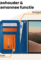 Nomfy Nomfy iPhone Duo Hoesje Bookcase Met Screenprotector - Donkerblauw