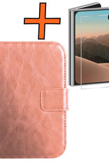 Nomfy Nomfy iPhone Duo Hoesje Bookcase Met Screenprotector - Rose Goud