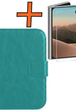 Nomfy Nomfy iPhone Duo Hoesje Bookcase Met Screenprotector - Turquoise