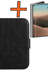 Nomfy Nomfy iPhone Duo Hoesje Bookcase Met Screenprotector - Zwart