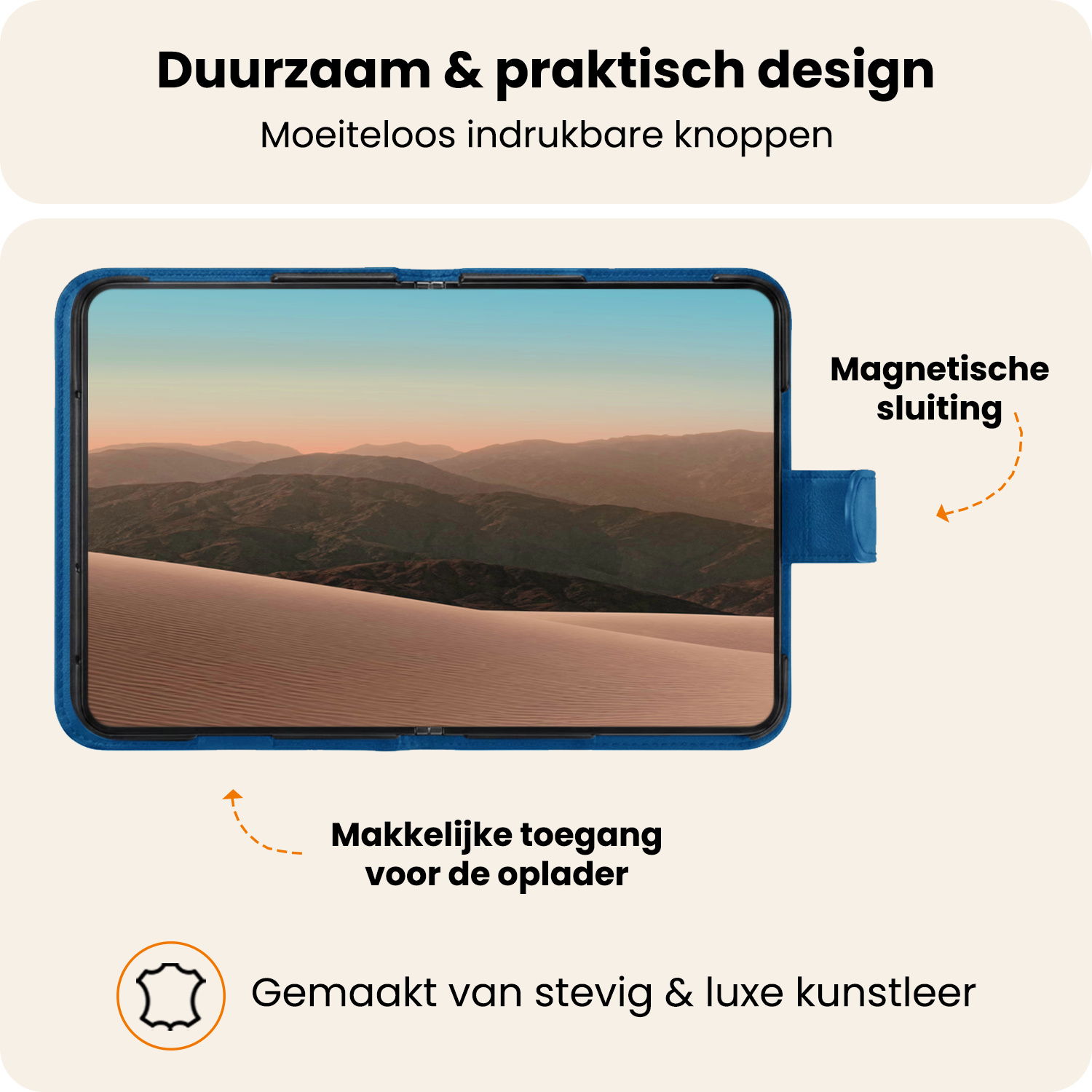 Nomfy Nomfy iPhone Duo Hoesje Bookcase Met 2x Screenprotector - Donkerblauw