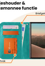 Nomfy Nomfy iPhone Duo Hoesje Bookcase Met 2x Screenprotector - Turquoise