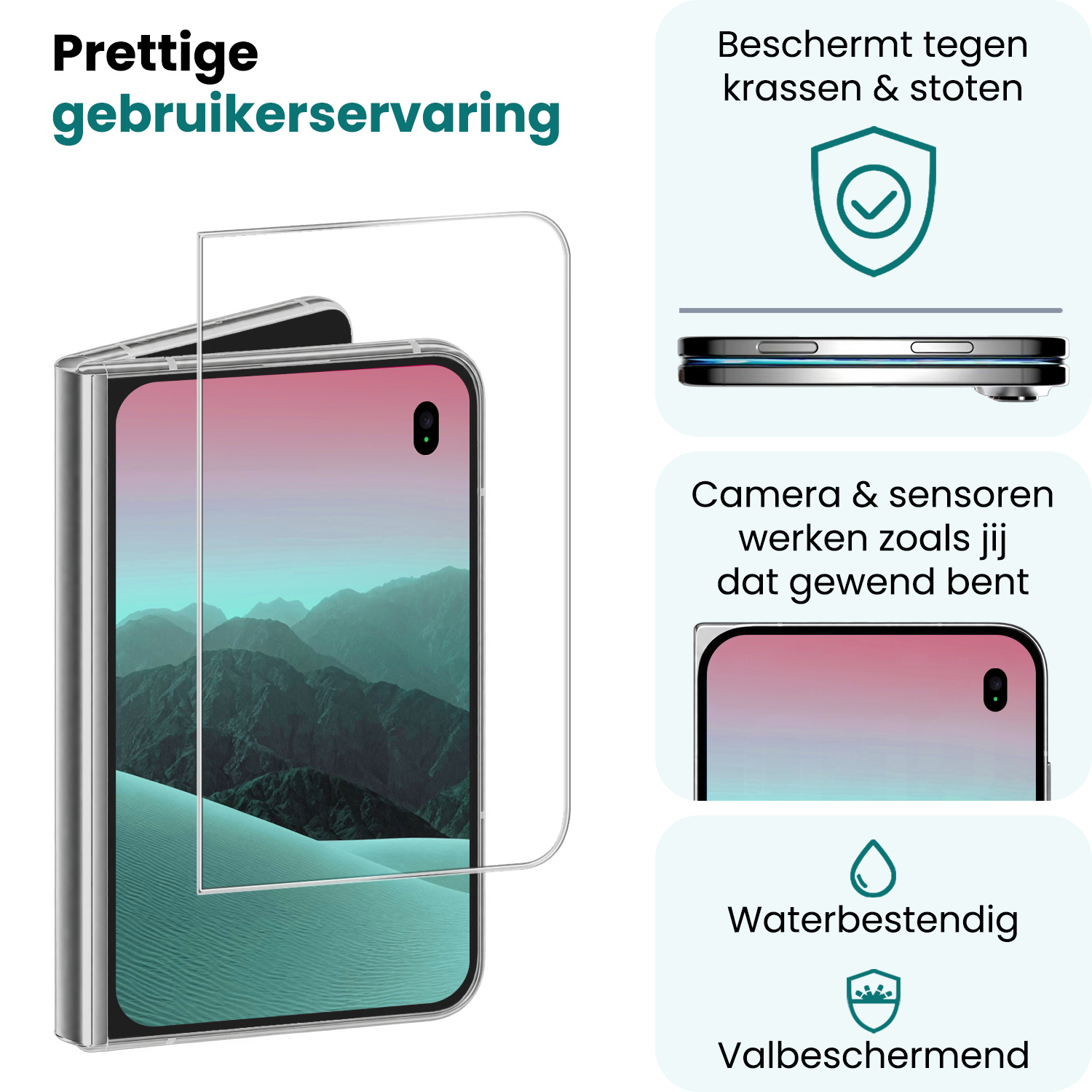 Forterra Forterra iPhone Duo Screenprotector Glas Met Dichte Notch