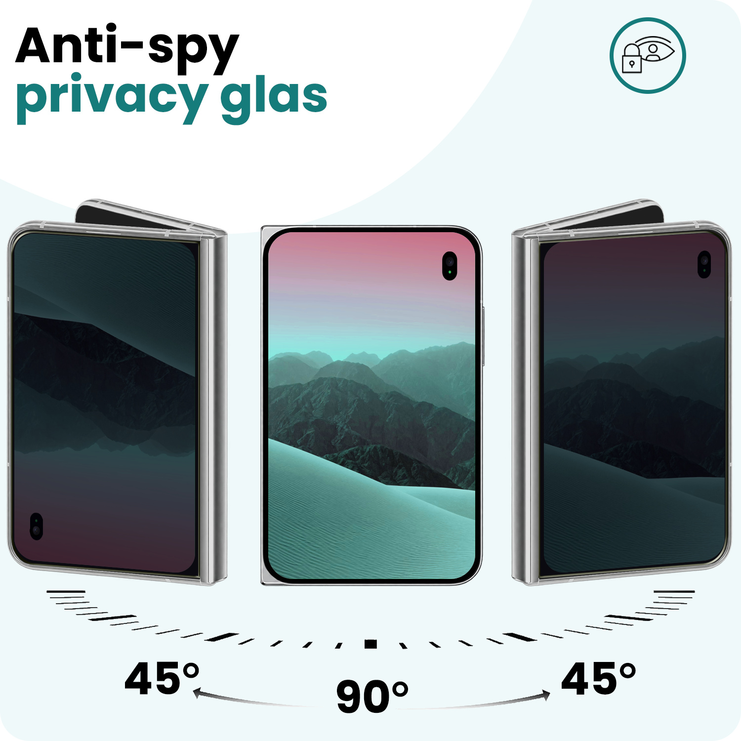 Forterra Forterra iPhone Duo Screenprotector Glas Privacy