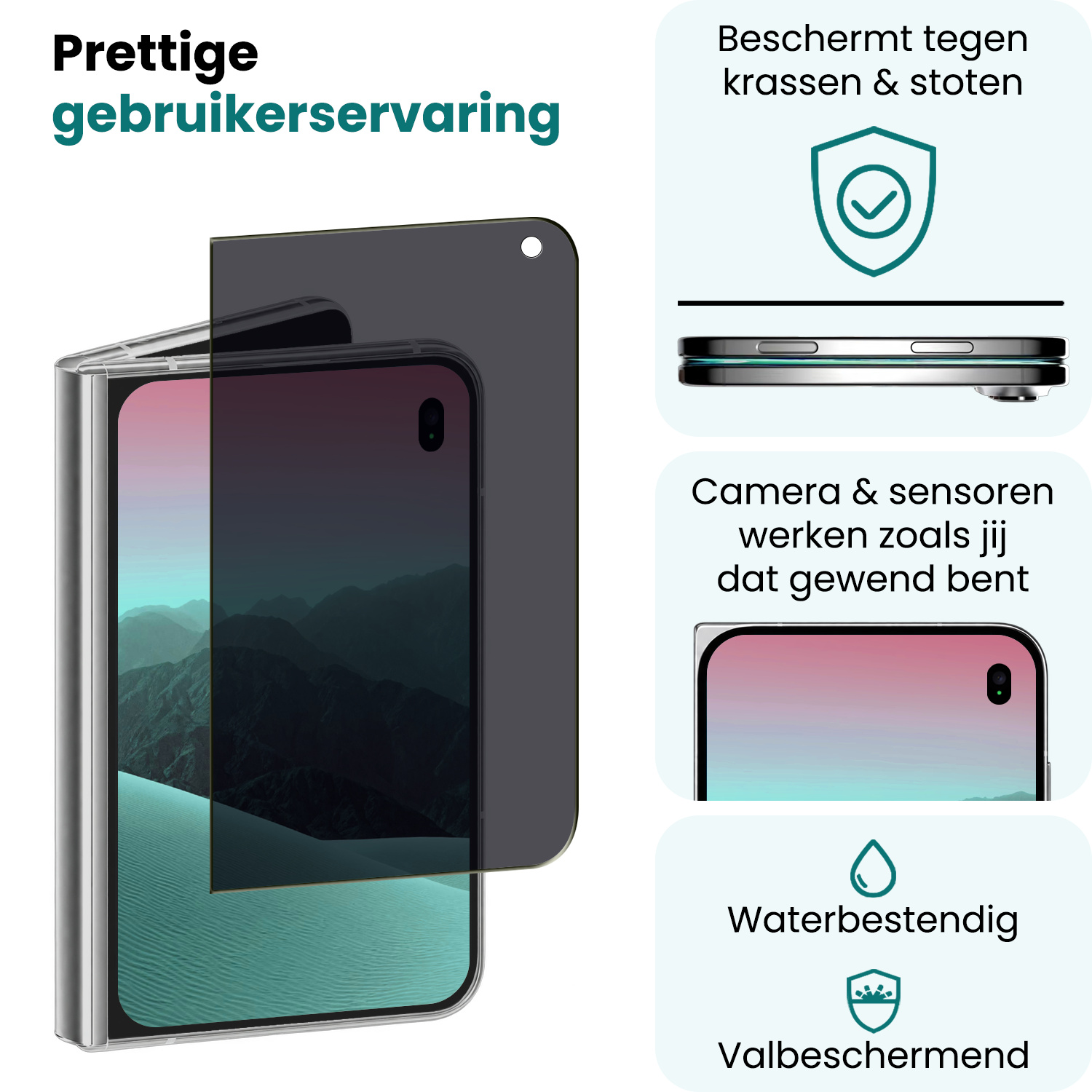 Forterra Forterra iPhone Duo Screenprotector Glas Privacy - 2 PACK
