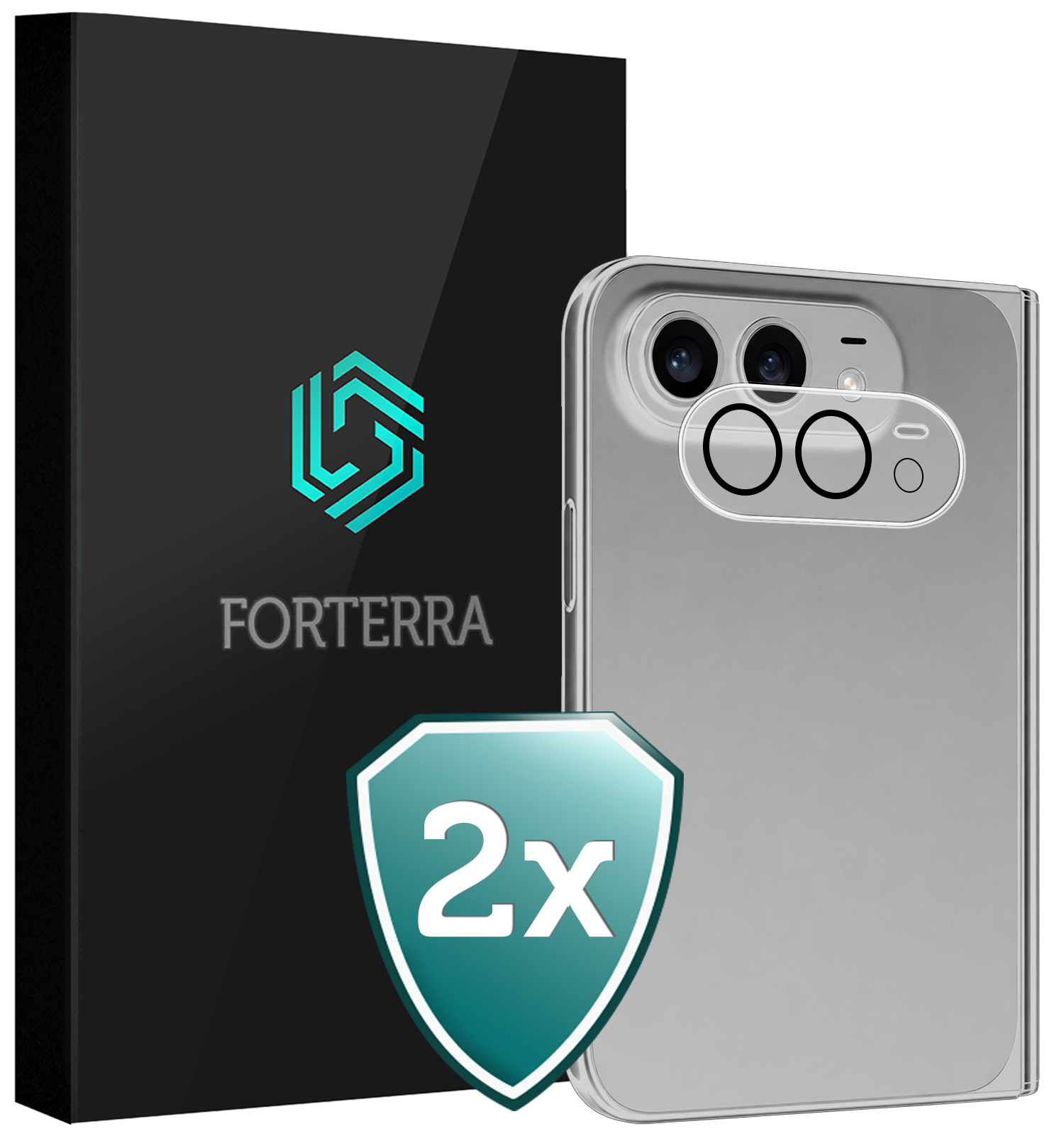 Forterra Forterra iPhone Duo Camera Screenprotector - 2 PACK