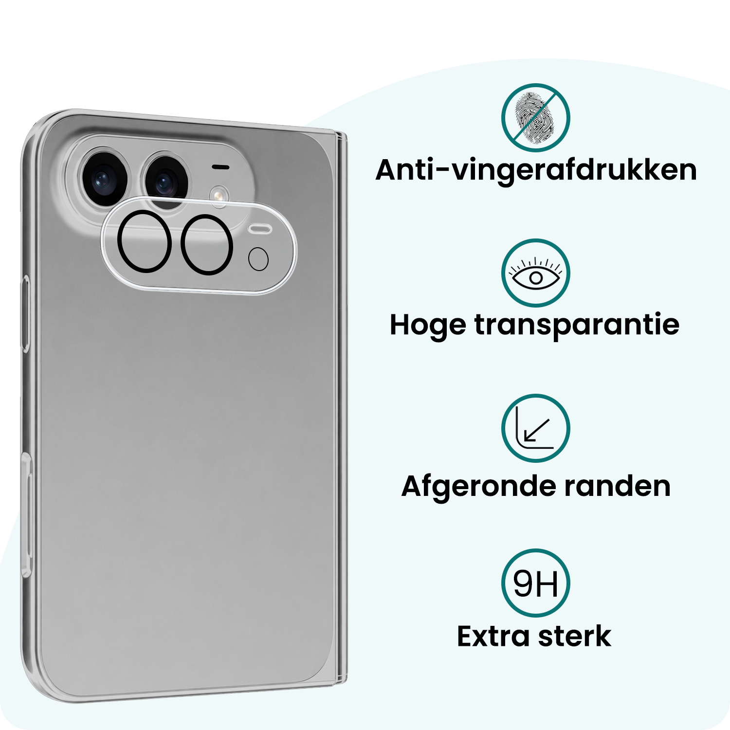 Forterra Forterra iPhone Duo Camera Screenprotector - 3 PACK