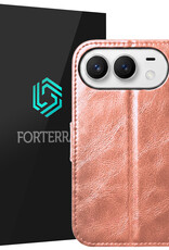 Forterra Forterra iPhone Duo Hoesje Bookcase - Rose Goud
