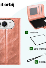 Forterra Forterra iPhone Duo Hoesje Bookcase - Rose Goud