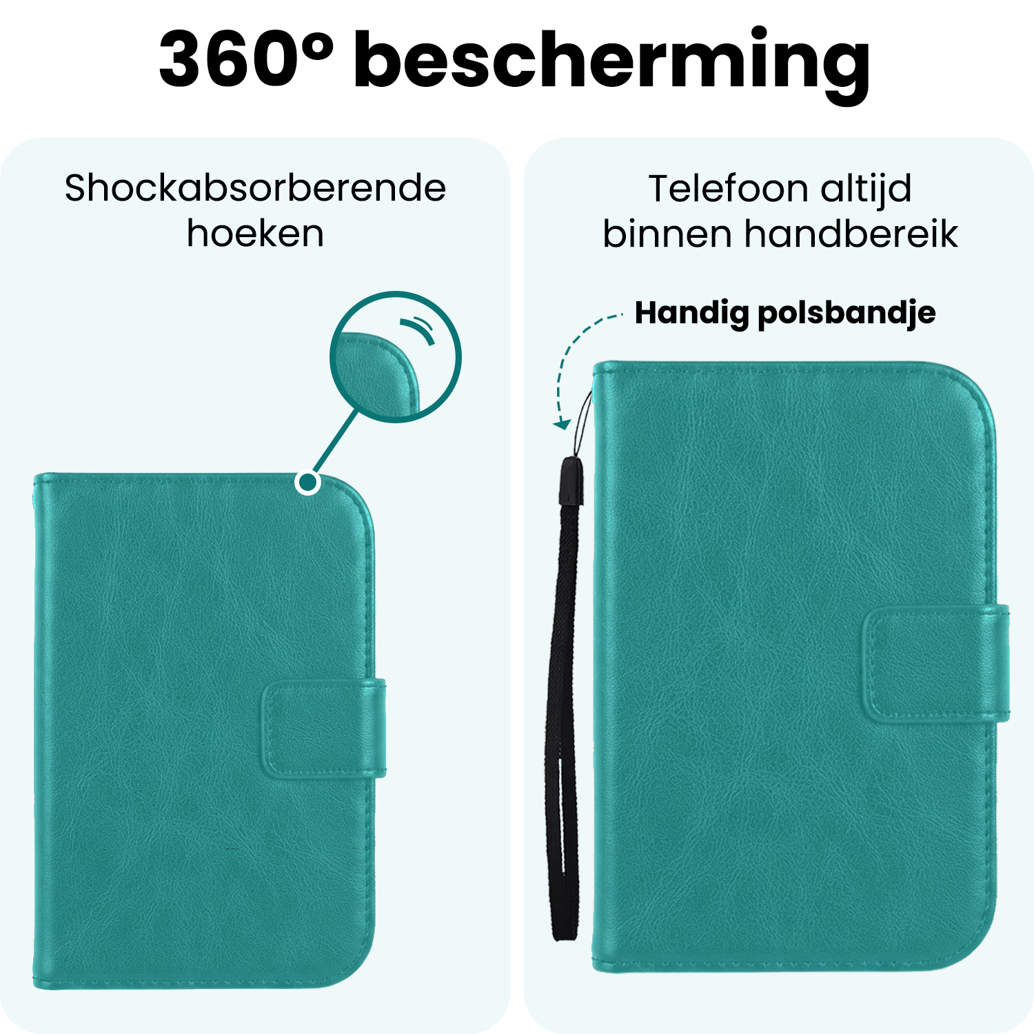 Forterra Forterra iPhone Duo Hoesje Bookcase - Turquoise