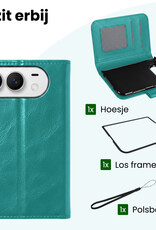 Forterra Forterra iPhone Duo Hoesje Bookcase - Turquoise