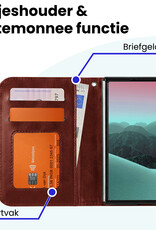 Forterra Forterra iPhone Duo Hoesje Bookcase Met Screenprotector - Bruin