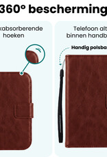 Forterra Forterra iPhone Duo Hoesje Bookcase Met Screenprotector - Bruin
