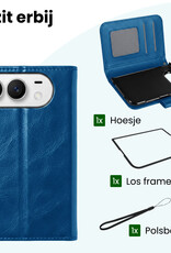 Forterra Forterra iPhone Duo Hoesje Bookcase Met Screenprotector - Donkerblauw