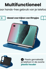 Forterra Forterra iPhone Duo Hoesje Bookcase Met 2x Screenprotector - Donkerblauw