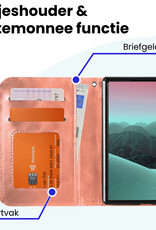 Forterra Forterra iPhone Duo Hoesje Bookcase Met 2x Screenprotector - Rose Goud