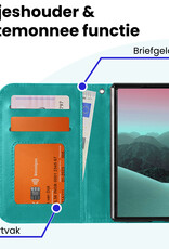 Forterra Forterra iPhone Duo Hoesje Bookcase Met 2x Screenprotector - Turquoise