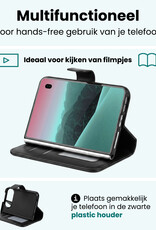 Forterra Forterra iPhone Duo Hoesje Bookcase Met 2x Screenprotector - Zwart
